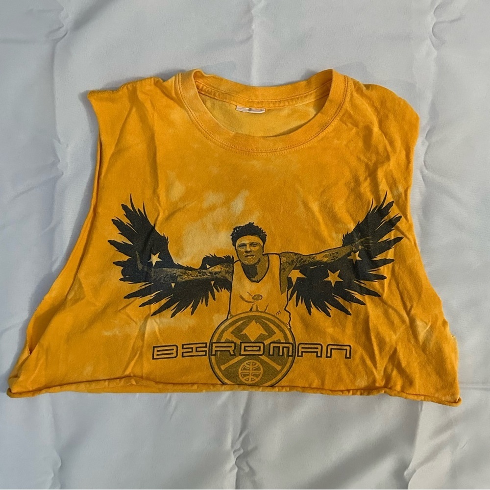 Yellow Birdman Crop Top